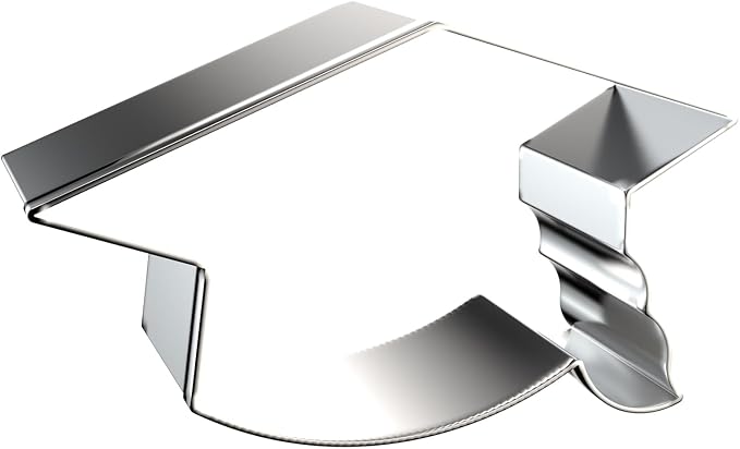 Graduation Cap Cookie Cutter Set - 5 inch, 4 inch, 3 inch, 2 inch - 4 Piece Graduation Hat Cookie Cutters Shapes Molds - Stainless Steel