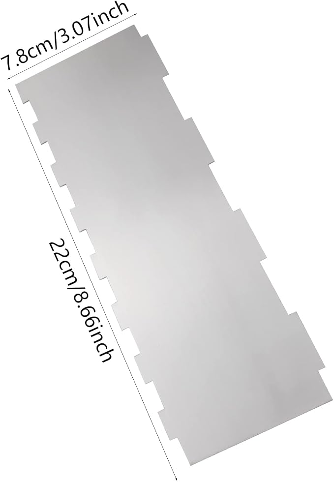 8.6 Inch Stainless Steel Cake Scraper Metal Scraper for Cake Smoother Leveler Scraper Cake Decorating Comb Cake Cutter for Mousse Butter Cream (Style 5)