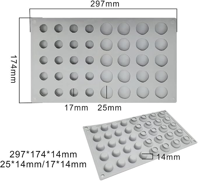 mostsom Silicone Mini Mushroom Candy Molds, Non Stick Chocolate Gummy Mold (Mushroom F)