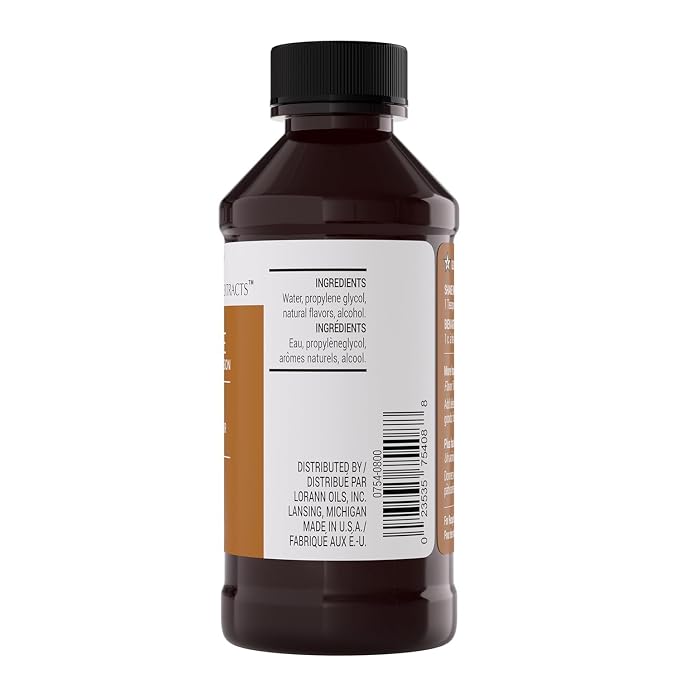 LorAnn Oils Coffee Bakery Emulsion: True Essence, Ideal for Boosting Fruit Tones in Cakes, Cookies & Desserts, Gluten-Free, Keto-Friendly, Extract Substitute Essential for Your Kitchen, 4 Oz