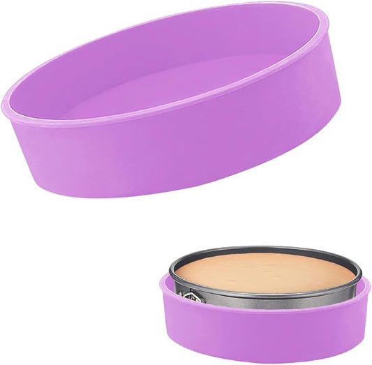 Silicone Cheesecake Pan Protector for 9 inch and 9.5 inch Round Springform Pan, Cheesecake Water Bath Protector,Baking Accessories Preventing Water Entry,10 inch
