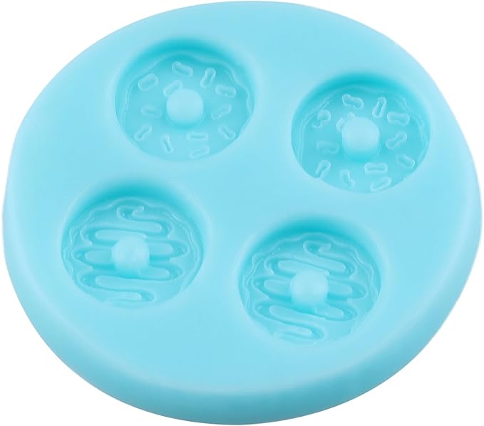 Doughnut Fondant Mold Donut Silicone Molds for Cake Decorating Cupcake Topper Chocolate Candy Gum Paste Polymer Clay