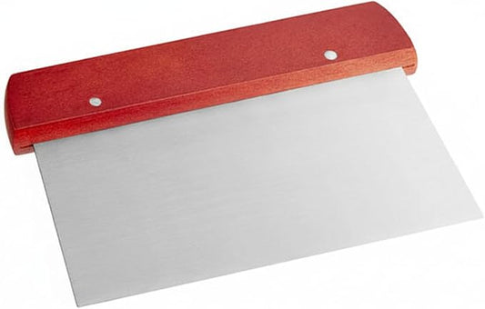 Wood Bench Scraper Stainless Steel - Professional Dough Cutter Tool for Bread Making, Pastry Scraper, Premium Multi-Purpose Kitchen Scraper for Baking and Chopping