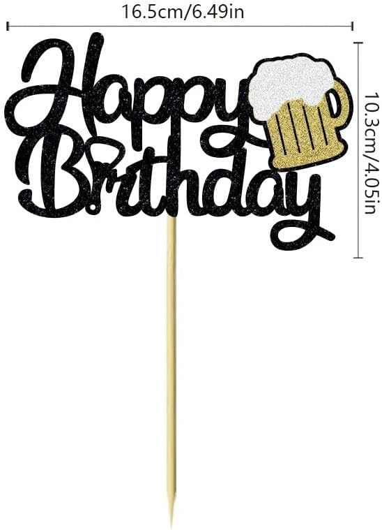DIY Beer Mug Happy Birthday Cake Topper Beer Theme Party Birthday Party Decorations