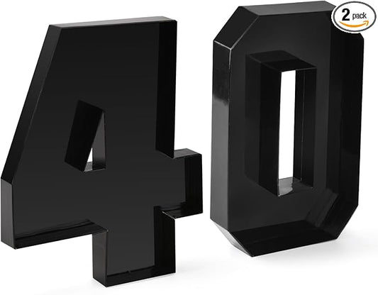 Cardboard Number for Charcuterie 40 Set Fillable Tray 10.2'' Black Charcuterie Paper Box for 40th Birthday Anniversary Party Decorations Chocolate Candy Cupcake Container