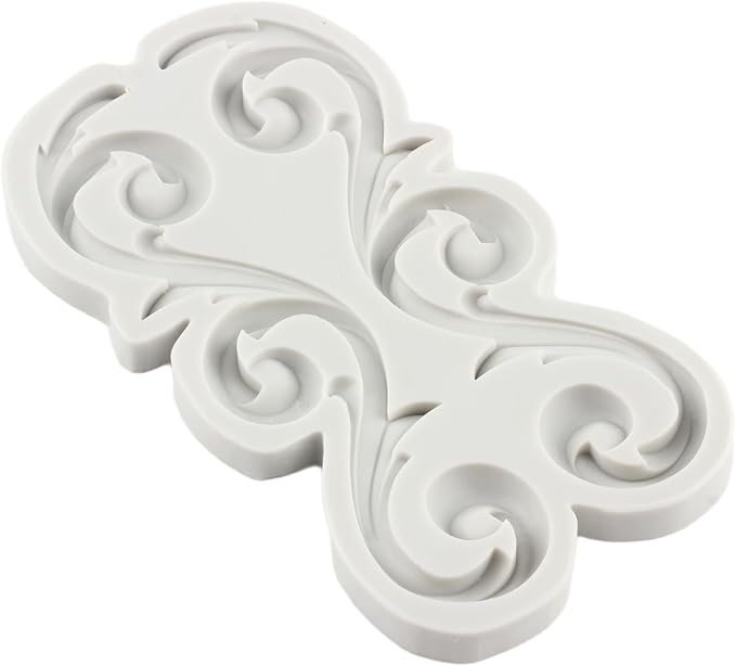 Baroque Scroll Relief Lace Silicone Cake Decorating Molds Curlicues Chocolate Molds Filigree Mold 3D Sculpted For Cake Toppers Gum Paste Polymer Clay