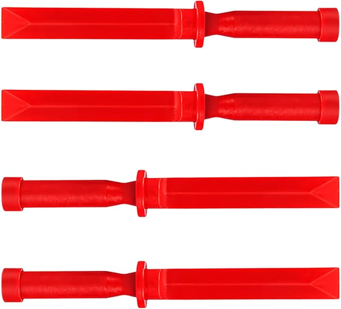 4Pcs Plastic Chisel Scraper Set Include - 3/4" & 7/8" & 1" & 1-1/2", Plastic Scraper Tool Car Chisel Scrapes Remover Tool for Removing Debris Film Adhesives