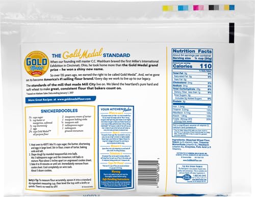 Gold Medal All Purpose Flour with Resealable Bag, 4.25 pounds (Pack of 2)