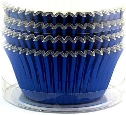 Foil Cupcake Liners Standard Baking Cups 100 Pcs (Navy Blue)