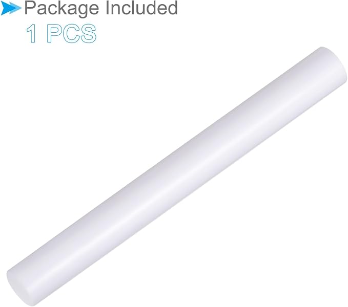 Acrylic Clay Roller, 9 Inch Length 1 Inch Dia., Acrylic Non-Stick Rolling Pin Roller White - (Applications: for Shaping Sculpting)