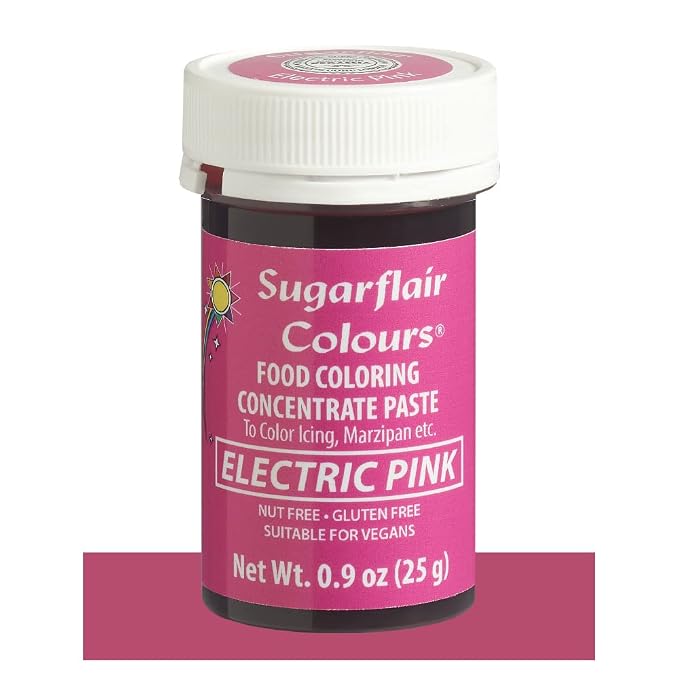 Sugarflair Food Coloring Concentrate Paste, 25 Grams Electric Pink