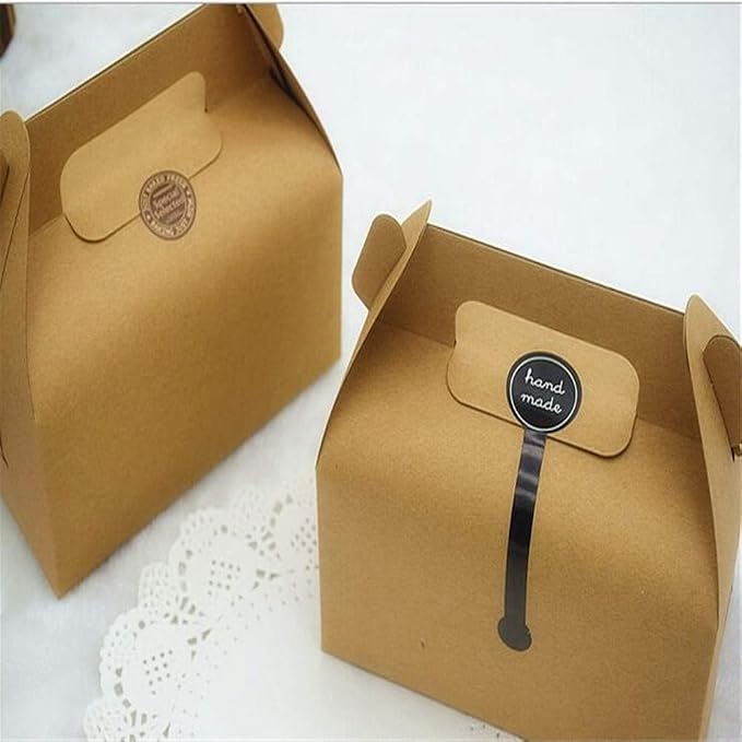 Beyonday 200pcs Handmade Lollipop Baking Stickers for Cake Box/Tins/Jars/Coffee Cups/Bottles, Long Label Lollipop Sealing Bakery Stickers for Gift Wrapping Self-Adhesive Tamper Evident Seal Labels