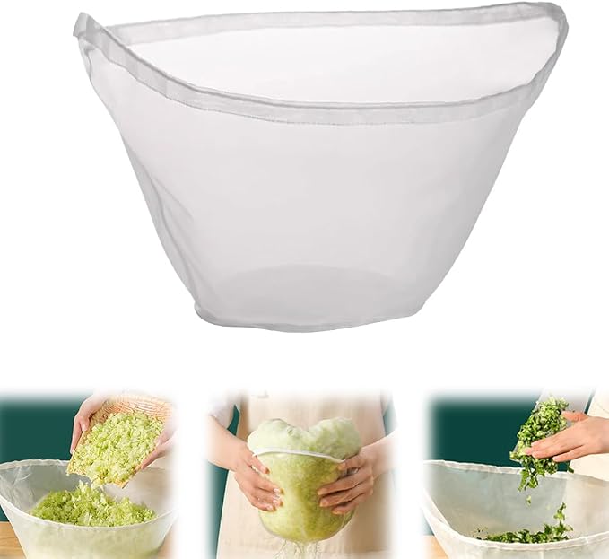 Soy Milk Bag Cheesecloth Bags,2025 New Cheese Cloth Bag for Straining,Reusable Straining Bags for Cooking Baking Juicing (1, Medium)