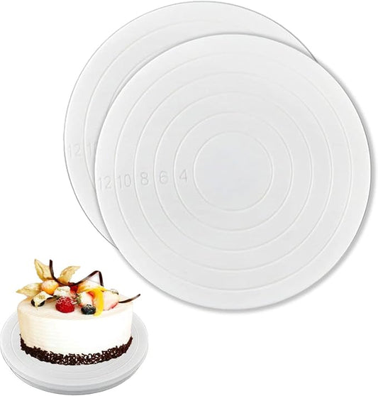 Rotating Cake Turntable, YUANGUNGUN 5.5 Inch Mini 360 Degree Base Stand Display Swivel Non-Slip Baking Tools Cupcake Decorating Supplies (2Pcs, White)