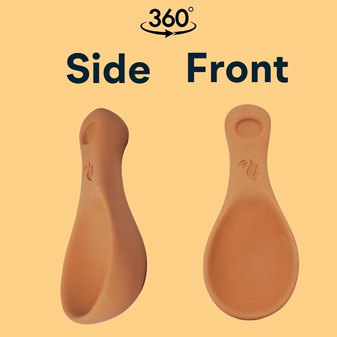 Sifri 3D Brown Sugar Keeper 2-in-1 Set – Terracotta Clay Cat & Spoon Saver Softener – Cute Kitchen Storage & Freshness Holder for Sugar – Gift for Bakers (1, Cat and Spoon)