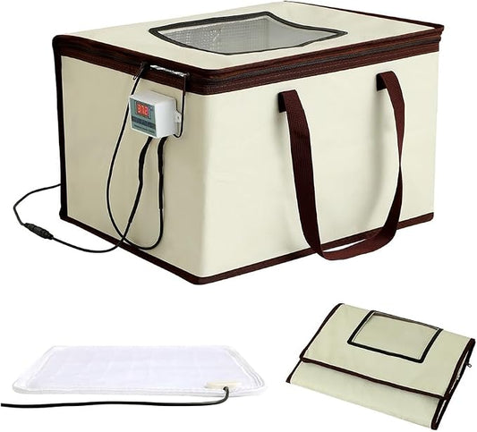 Bread Proofer Foldable Visible Dough Proofing Box,Temperature Control, Sourdough Warmer Bread Dough Proofer US Plug