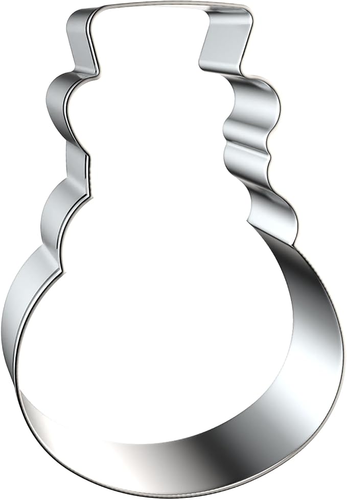 Snowman with Hat Cookie Cutter Set for Winter Christmas Baking Large Small Mini Sizes, 5/4/3/2 inch, 4 Piece, Stainless Steel