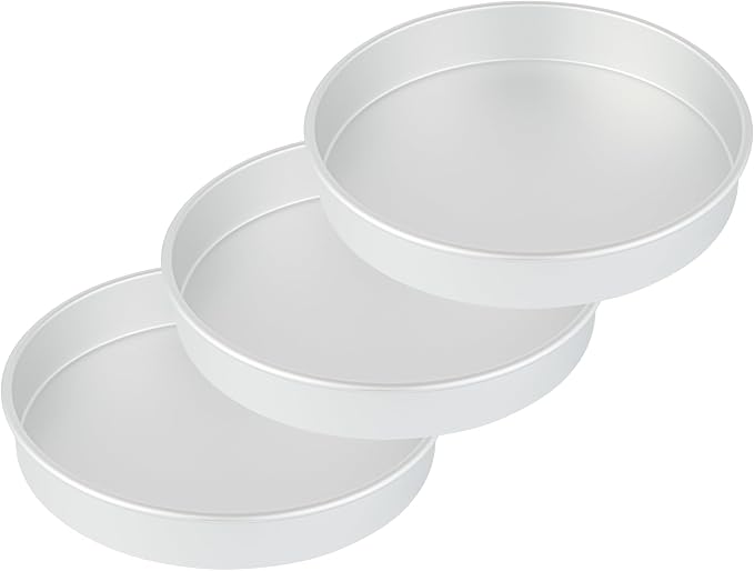 Restaurantware-Met Lux 12 x 2 Inch Straight-Sided Baking Tin, 1 Round Cake Pan - Oven-Ready, Freezable, Anodized Aluminum Round Baking Pan, Greaseproof, For Layer Birthday Cake