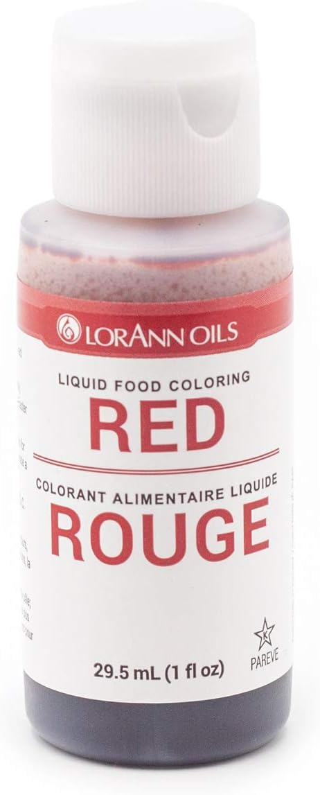 LorAnn Red Liquid Food Color, 1 ounce squeeze bottle