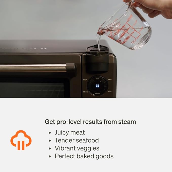 Tovala Smart Oven Pro, 6-in-1 Countertop Convection Oven - Steam, Toast, Air Fry, Bake, Broil, and Reheat - Smartphone Control Steam & Air Fryer Oven Combo