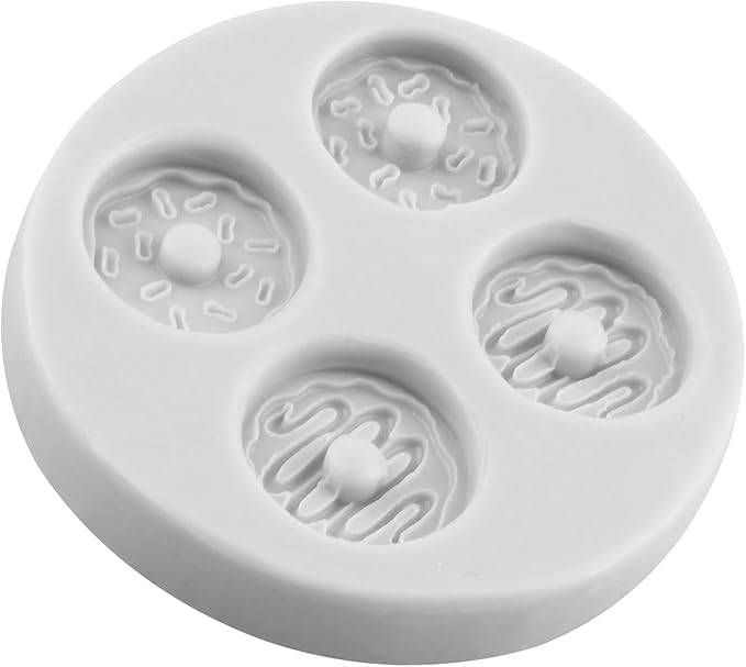 Doughnut Polymer Clay Mold Donut Silicone Molds for DIY Crafts Epoxy Resin Casting Air Dry Polymer Clay Plaster Jewelry Making