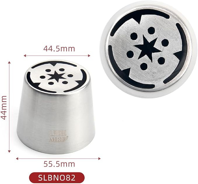 1 Piece Stainless Steel Extra Large Pretty Flower Icing Tip,Cake Decorating Piping Nozzle for Cupcakes Marshmallow Bouquet,Pastry Frosting Russian Piping Tip,Bakery Sugar Craft Tools