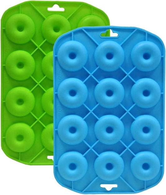 Donut Pan for Baking, Doughnut Pan Silicone Donut Tray Molds for Bagel, Donuts Baking, 2-Count