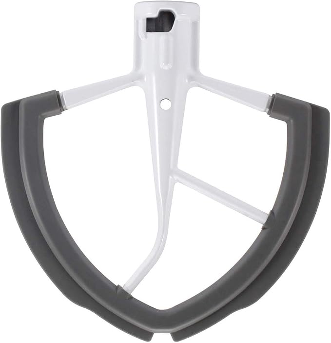 Flex Edge Beater for Kitchen Aid Mixer 6 Quart Bowl-Lift Stand Mixer Bowls | 6 QT Flat Edge Beater with Flexible Silicone Edges Bowl Scraper