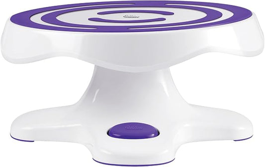 Wilton Tilt-N-Turn Ultra Cake Turntable and Cake Stand - Decorate Cakes with A Smooth Turning and Easy Tilting Turntable, Non-Slip Grip Design, 12 x 7-Inch