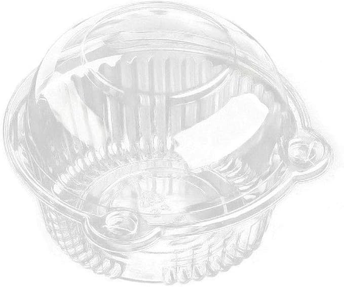 Cupcake Holders Individual,50 PC Cupcake Containers Disposable Clear Plastic Single Muffin Dome Holders Cases Individual Cupcake Boxes Bulk (white, 50 pcs)