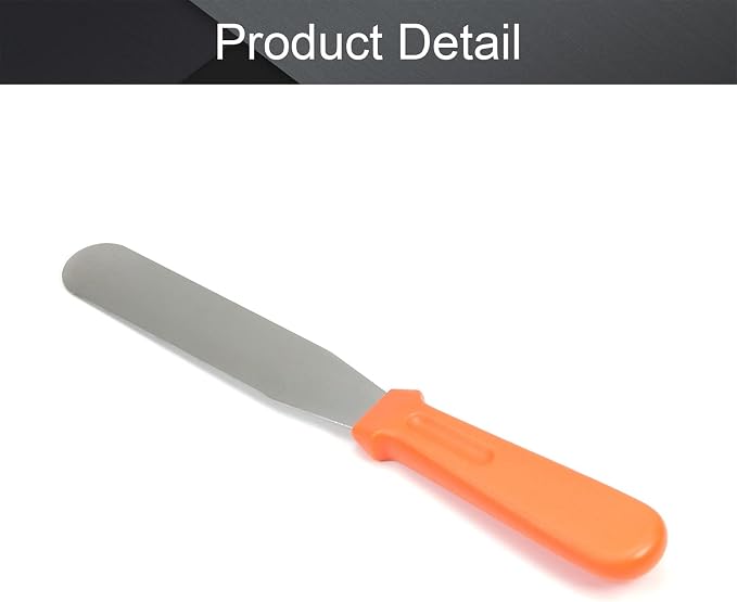 Utoolmart Straight Icing Spatula Stainless Steel 6 Inch Baking Cake Decorating Frosting Spatulas Stripping Tool Gifts for Christmas 1Pcs