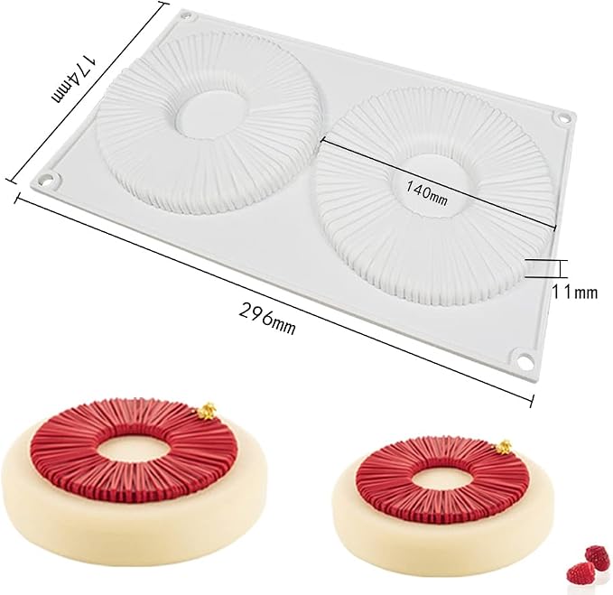 mostsom Silicone Donut Molds Non-Stick Donut Pan Food Grade Silicone Pans for Doughnut Baking (Doughnut I)
