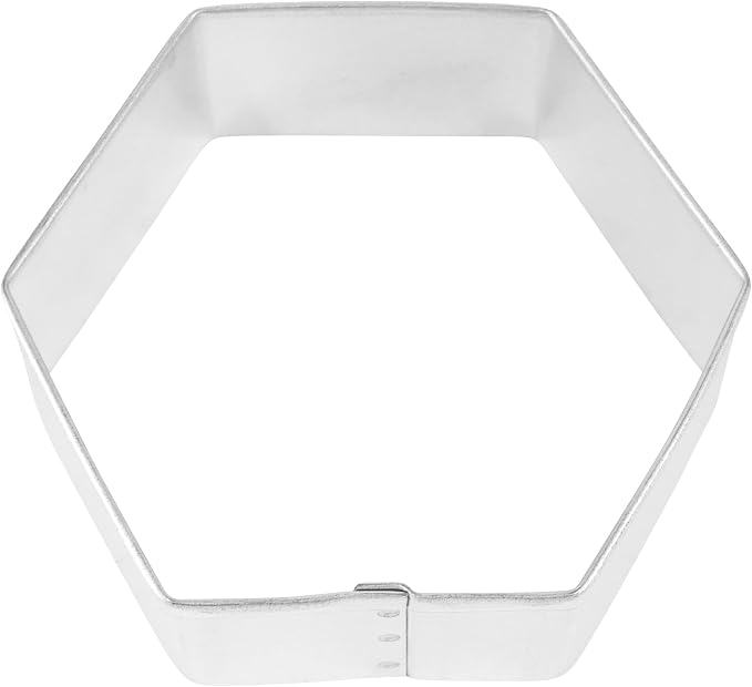 R&M Shapes Cookie Cutter 7-Piece Gift Set-Includes Squares, Rectangle, Triangle, Hexagon, Circle, Heart Cookie Cutter with Recipe Card - Steel