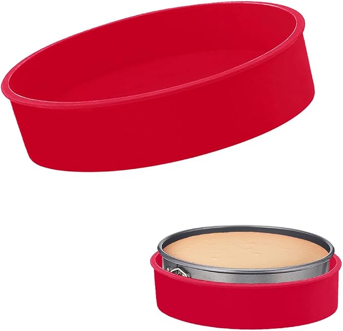 Silicone Springform Cheesecake Pan Protector for 7'',7.5'' Round Springform Pan, Cheesecake Water Bath Protector, Baking Accessories Preventing Water from Entering, 8 inch