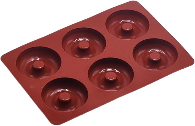 Donut Silicone Mold - Baking Pan | 6 or 12 Cavity Dessert Tray | Flexible Food Grade Silicone, Oven Microwave Safe, Easy Release Design, for Donuts Jelly Pudding & Homemade