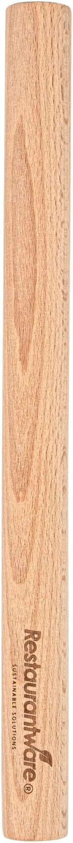 Restaurantware Wood Rolling Pin 10 Count 12 Inches Beech Wood Baking Tool, Dough Roller Handle-Less Pastry Rolling Pin Dowel Design Beige for Professional or Home Bakers