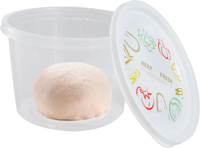 Stackable Pizza Dough Proofing Boxes Dough Proofing Container with Lid 1100ml portion (3)