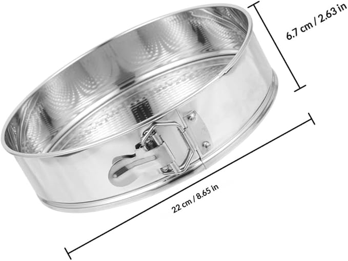 FOMIYES Stainless Steel Springform Cake Pan 9 Inch Locking Removable Bottom Leakproof Baking Mold for Cheesecake and Bread Baking Kitchen Bakeware