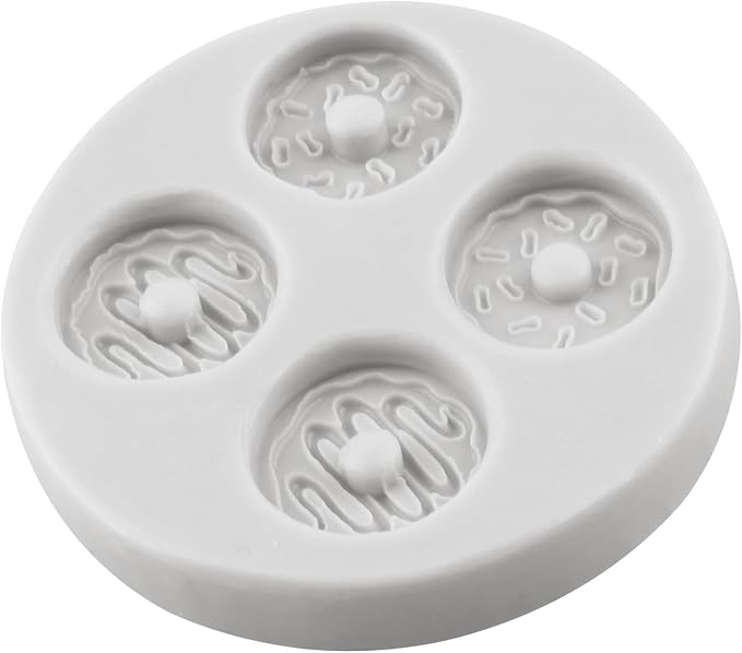 Doughnut Polymer Clay Mold Donut Silicone Molds for DIY Crafts Epoxy Resin Casting Air Dry Polymer Clay Plaster Jewelry Making