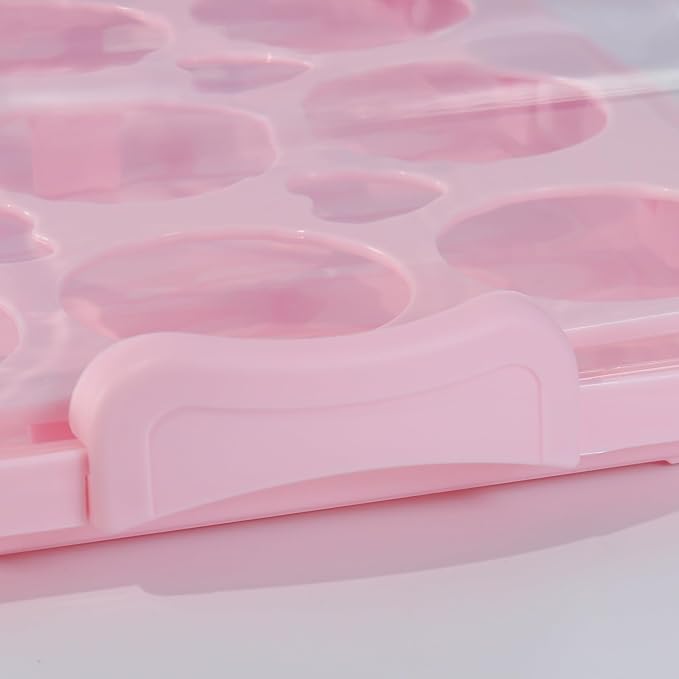 Cake Carrier with Lid, Cake Holder Cupcake Container for 12 Cupcakes 2 in 1 Portable Dessert Container for Pie Muffin Cobbler (Pink)