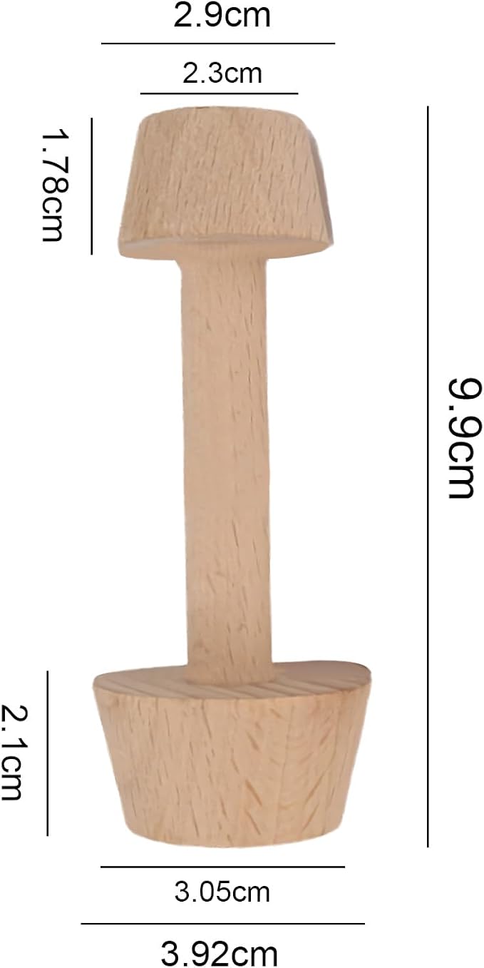 Wooden Tart Tamper,Pie Pastry Dough Tamper,Tart Pan Mold Cake Pastry Baking Tool for Tart, Cheesecakes, Pasta,Baking (small double head)