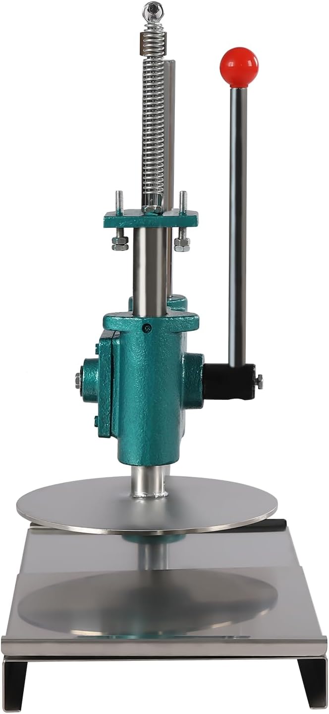 Dough Press Machine, Manual Pizza Pastry Press Machine Pizza Dough Maker with Pulling Plate & Support Plate, Pizza Presser Dough Roller Sheeter Pizza Crust Press Plate Pizza Forming Machine