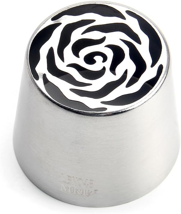 1 Pcs Stainless Steel Extra Large Russian Tulip Flower Icing Tip, Pastry Frosting Piping Nozzle for Marshmallow Bouquet, Cake Decorating Piping Tip, Flower Frosting Nozzles for Decorating, Silver