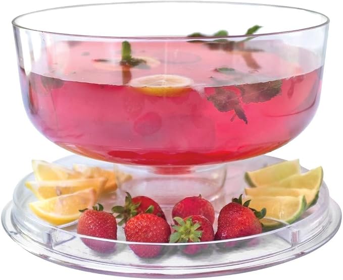 Cake Stand with Dome Cover, 6-in-1 Multi-Purpose Use, Cake Stand with Lid, Serving Platter, Punch Bowl, Desert Platter and More, BPA Free - Case of 6