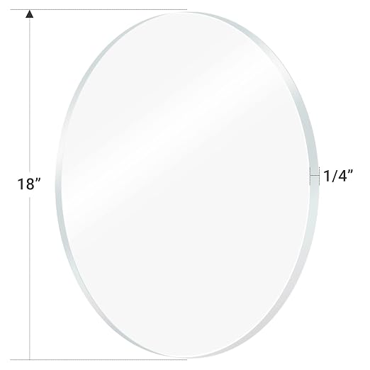 1 Pieces 1/4" Round Plexiglass Sheet, 18 Inch Diameter Clear Acrylic Circle, Round Cake Disk Acrylic Sheet, Plexiglass Table Top, Acrylic Backdrop
