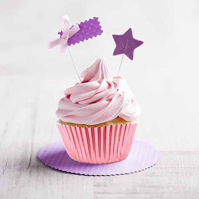 Rose Gold Cupcake Liners,GOLF 100Pcs Standard Size Rose Gold Foil Cupcake Liners Wrappers Metallic Baking Cups,Muffin Paper Cases