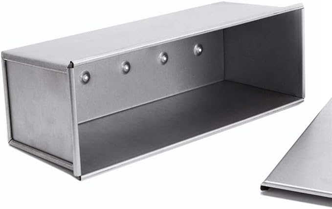 Bakeware Aluminized Steel Pullman Loaf Pan with Cover, 13 x 4 inch, Nonstick & Quick Release Coating(Sliver or Black)