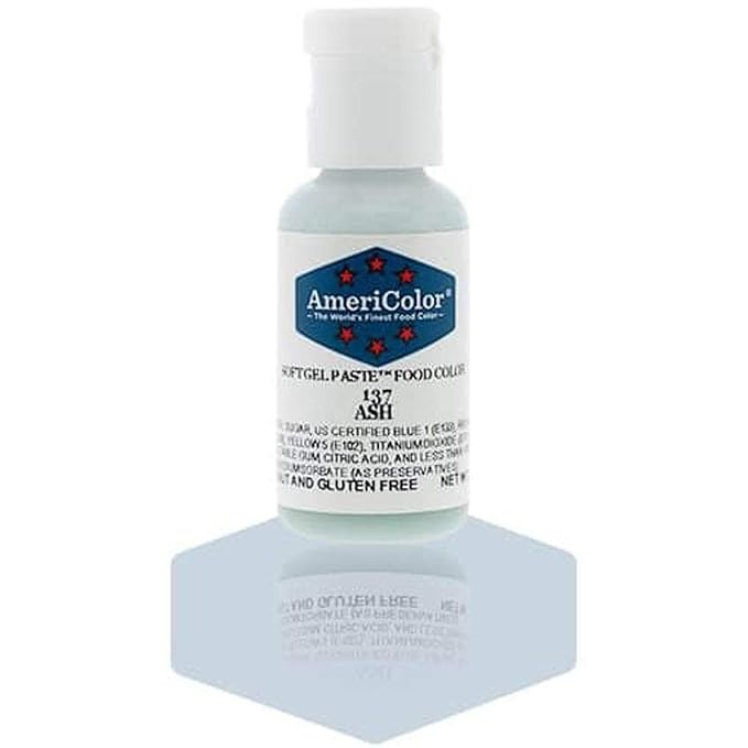 AmeriColor Soft Gel Paste Food Color, Ash, 0.75 Ounce Bottle