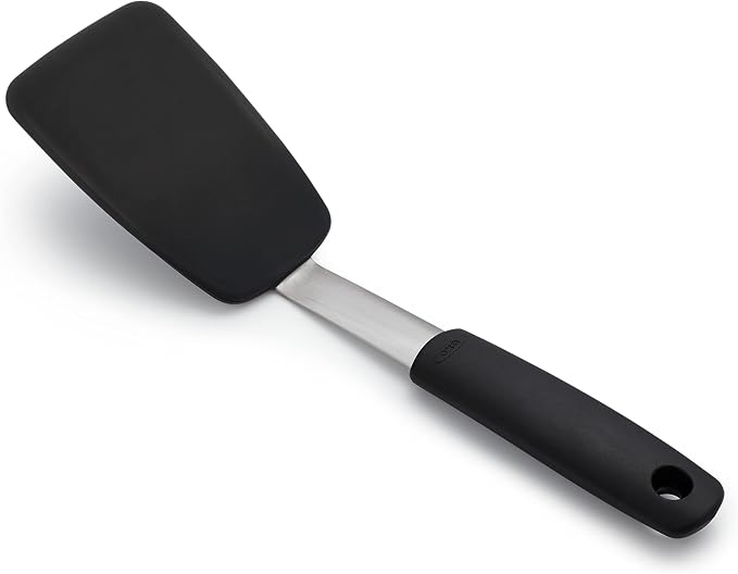 OXO Good Grips Small Silicone Flexible Turner Black & Good Grips Silicone Flexible Omelet Turner