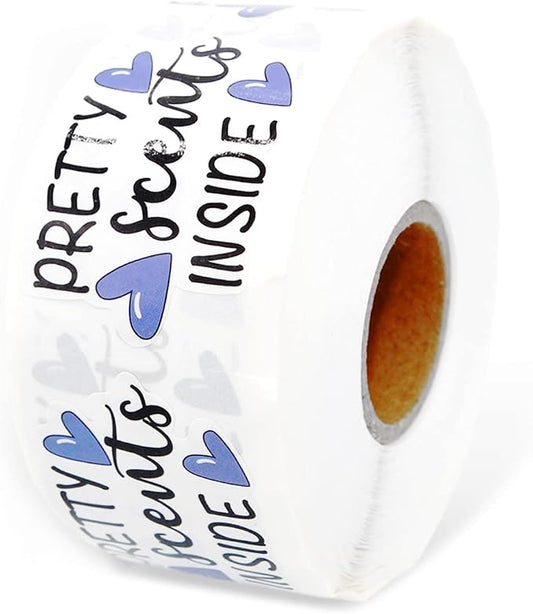 Wailozco 1.5'' Pretty Scents Inside Thank You Stickers, 500 Labels Per Roll